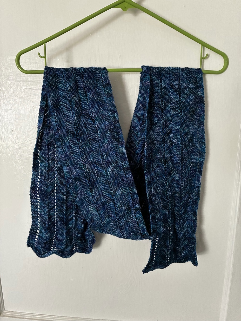 Kids Blue Knit Scallop Edge Bottoms